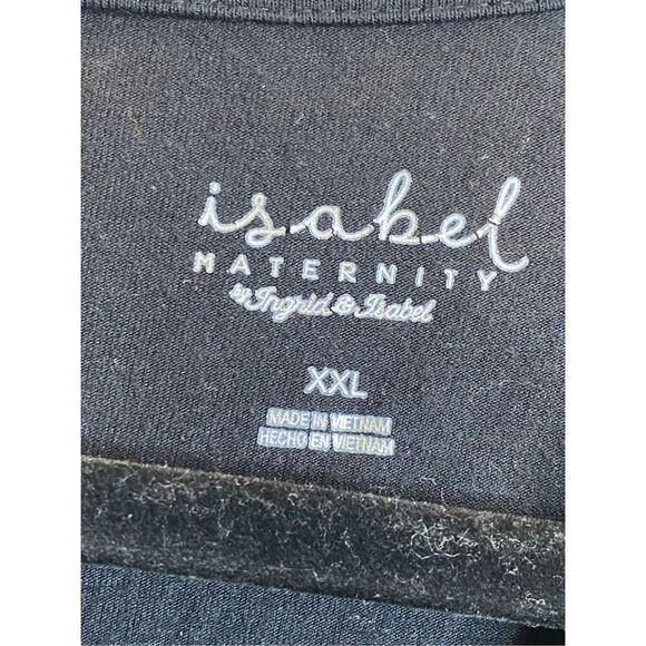 Maternity by Ingrid & Isabel Black XXL Romper Shorts Cross V-Neck - Picture 2 of 8